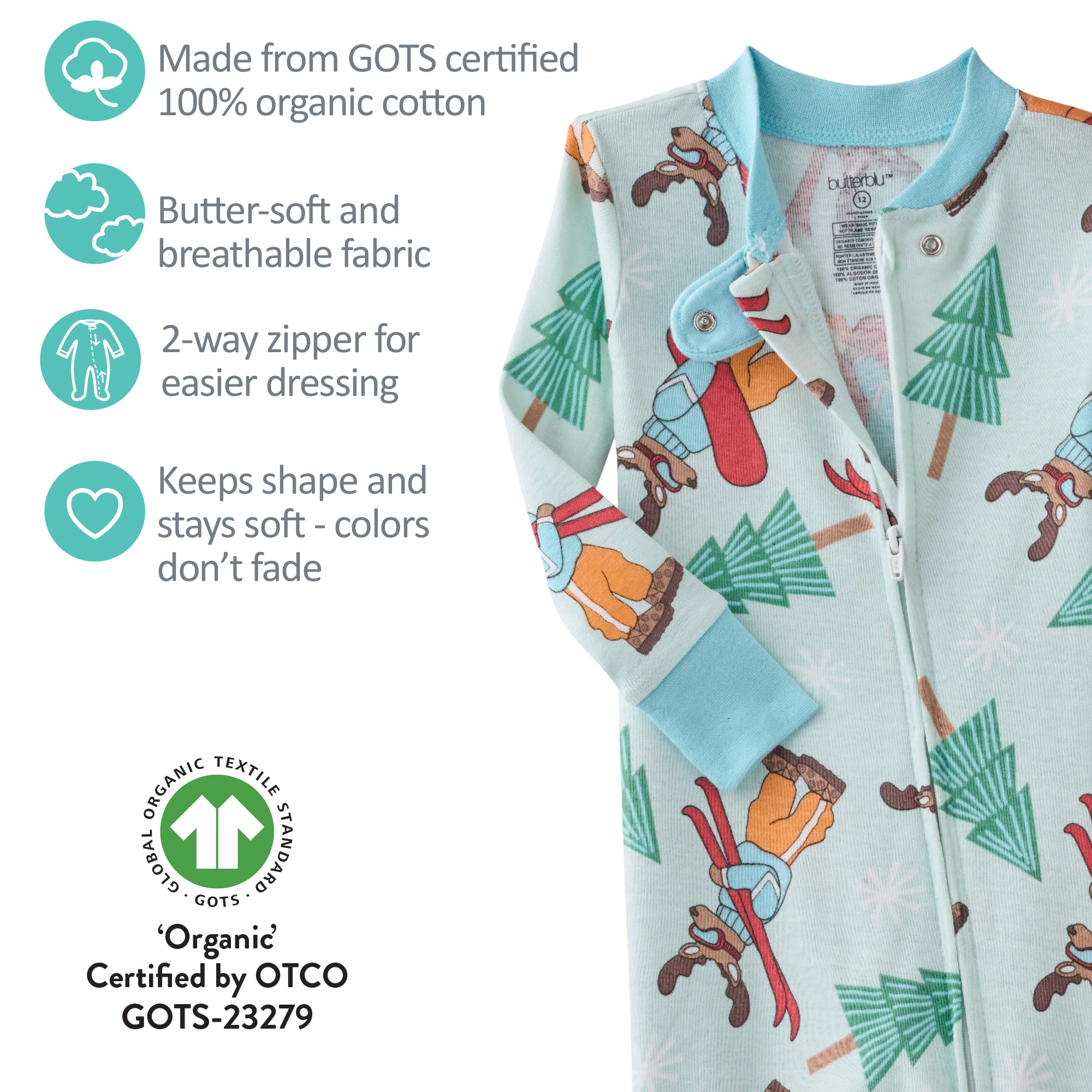 CRUZ Snug Fit Footed Sleeper