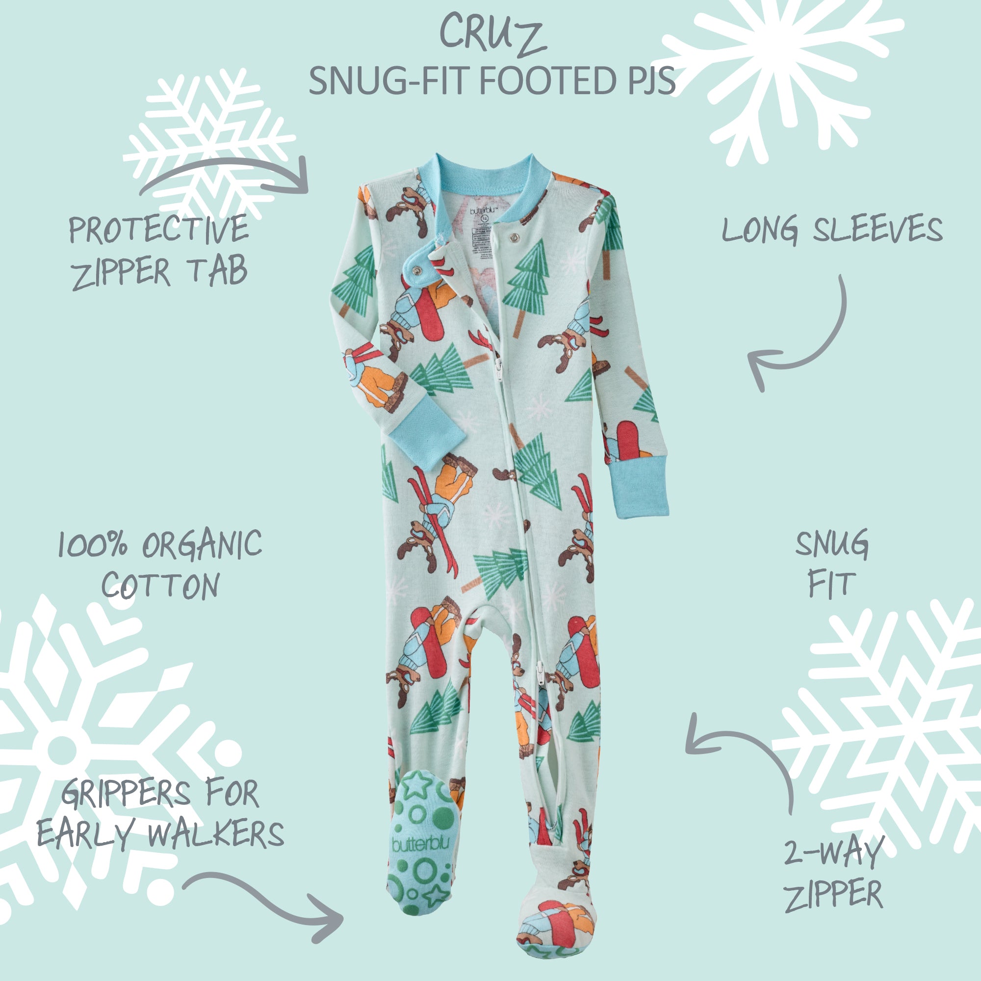 CRUZ Snug Fit Footed Sleeper