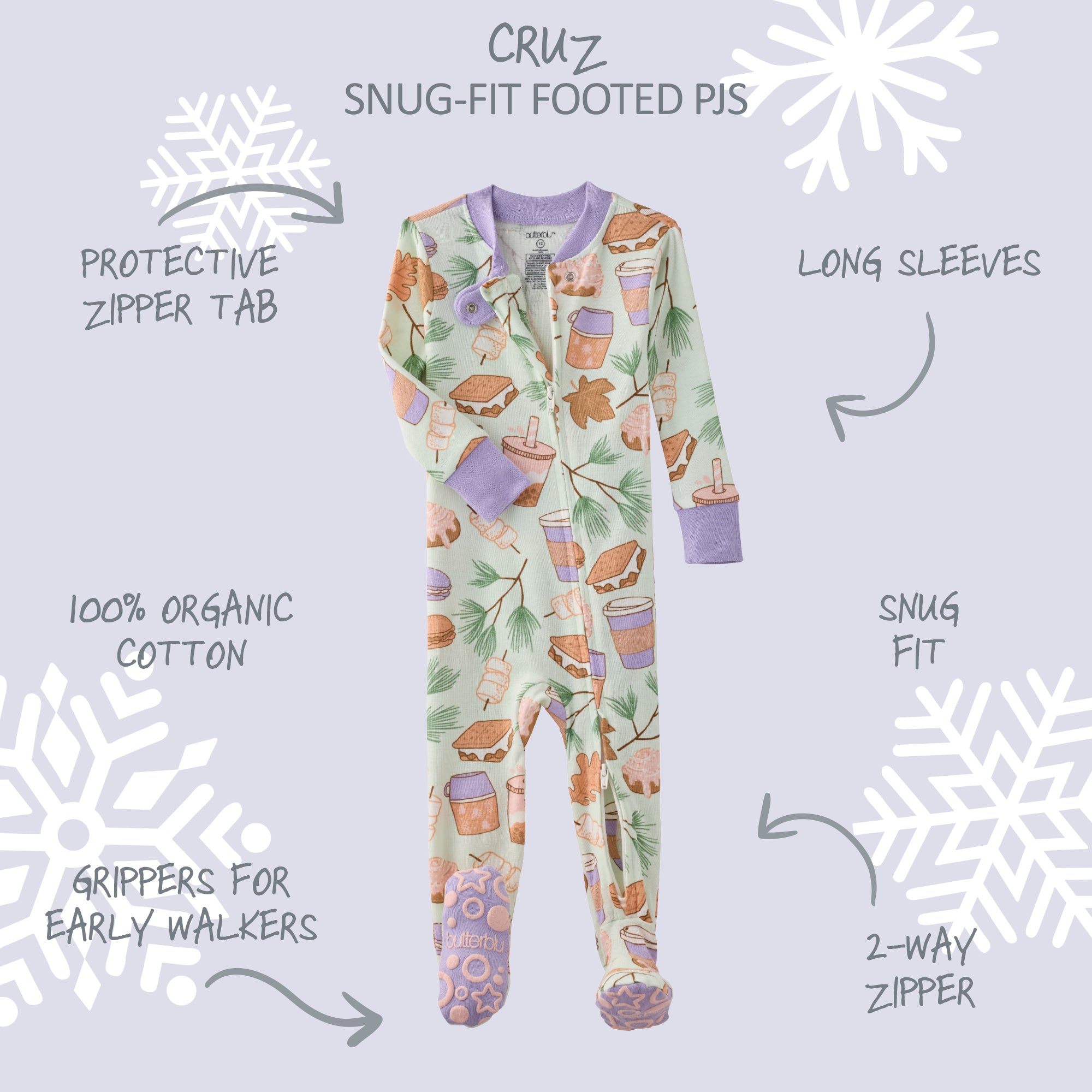 CRUZ Snug Fit Footed Sleeper