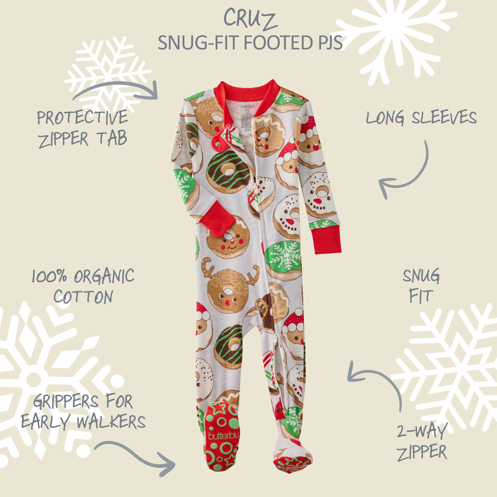 CRUZ Snug Fit Footed Sleeper