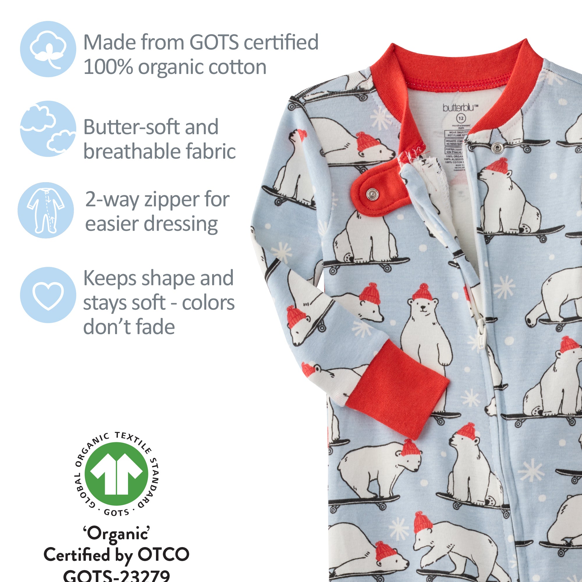 CRUZ Snug Fit Footed Sleeper