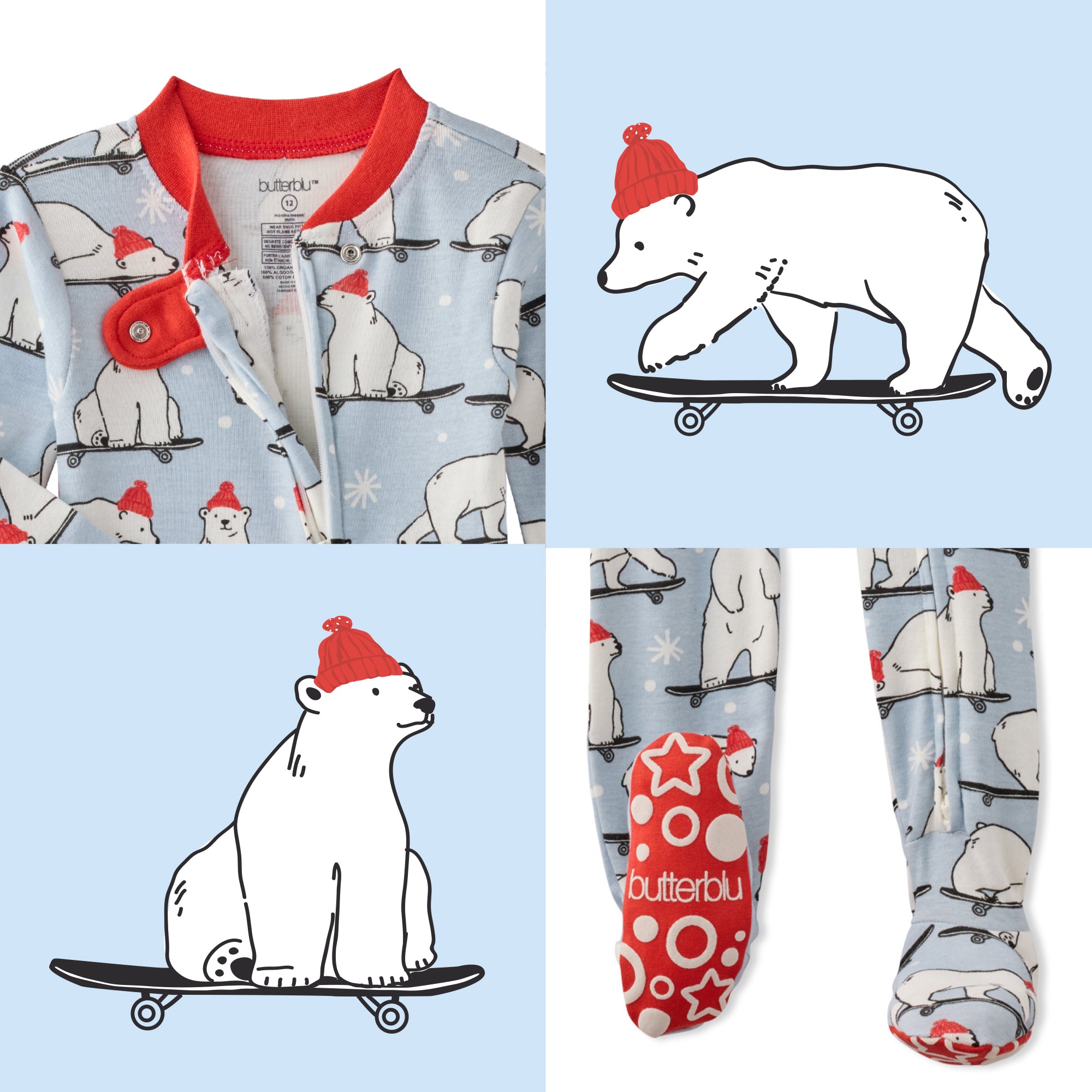 CRUZ Snug Fit Footed Sleeper