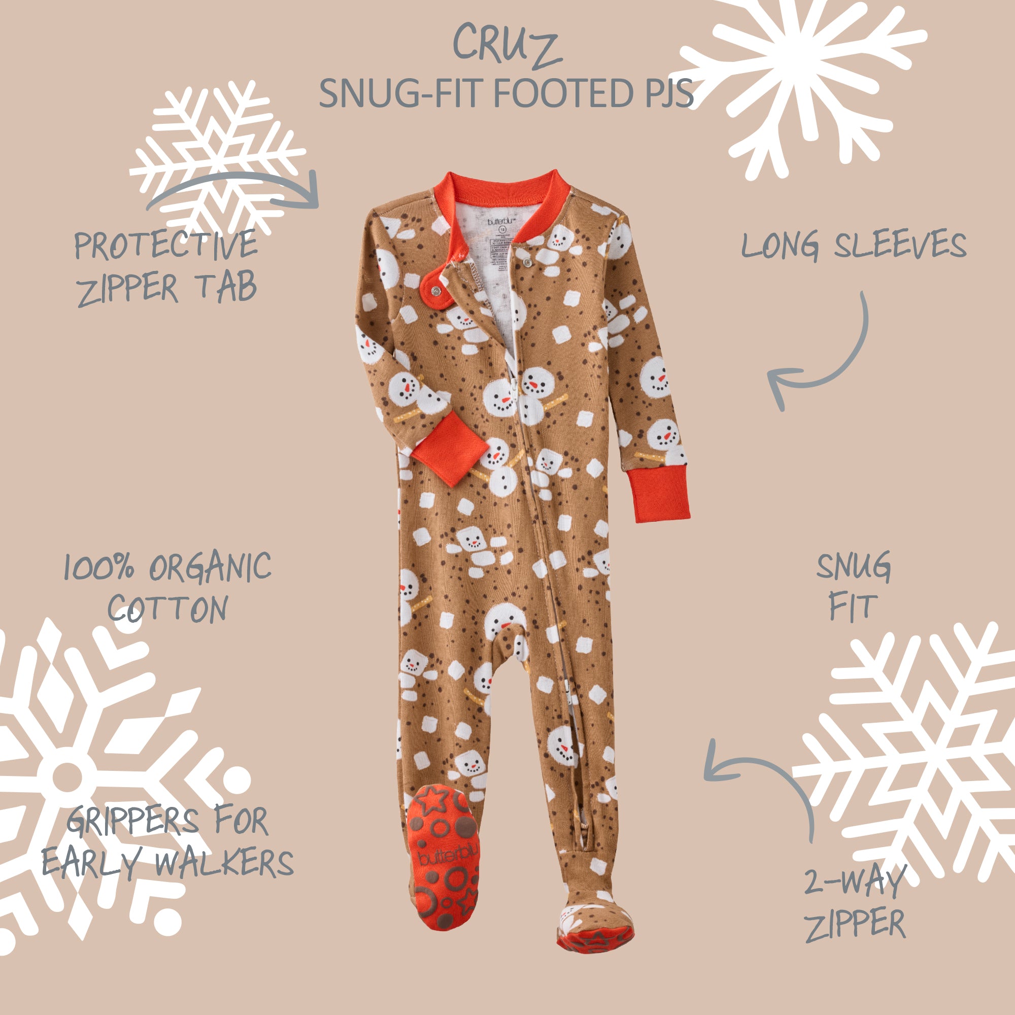 CRUZ Snug Fit Footed Sleeper