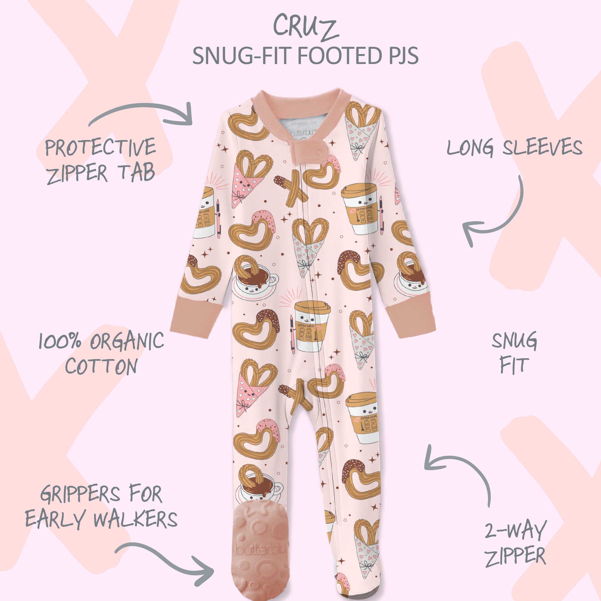 CRUZ Snug Fit Footed Sleeper