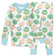 Butterblu Zen 2-piece toddler girls pajamas in Feelin Lucky — GOTS-certified organic cotton two-piece PJ set