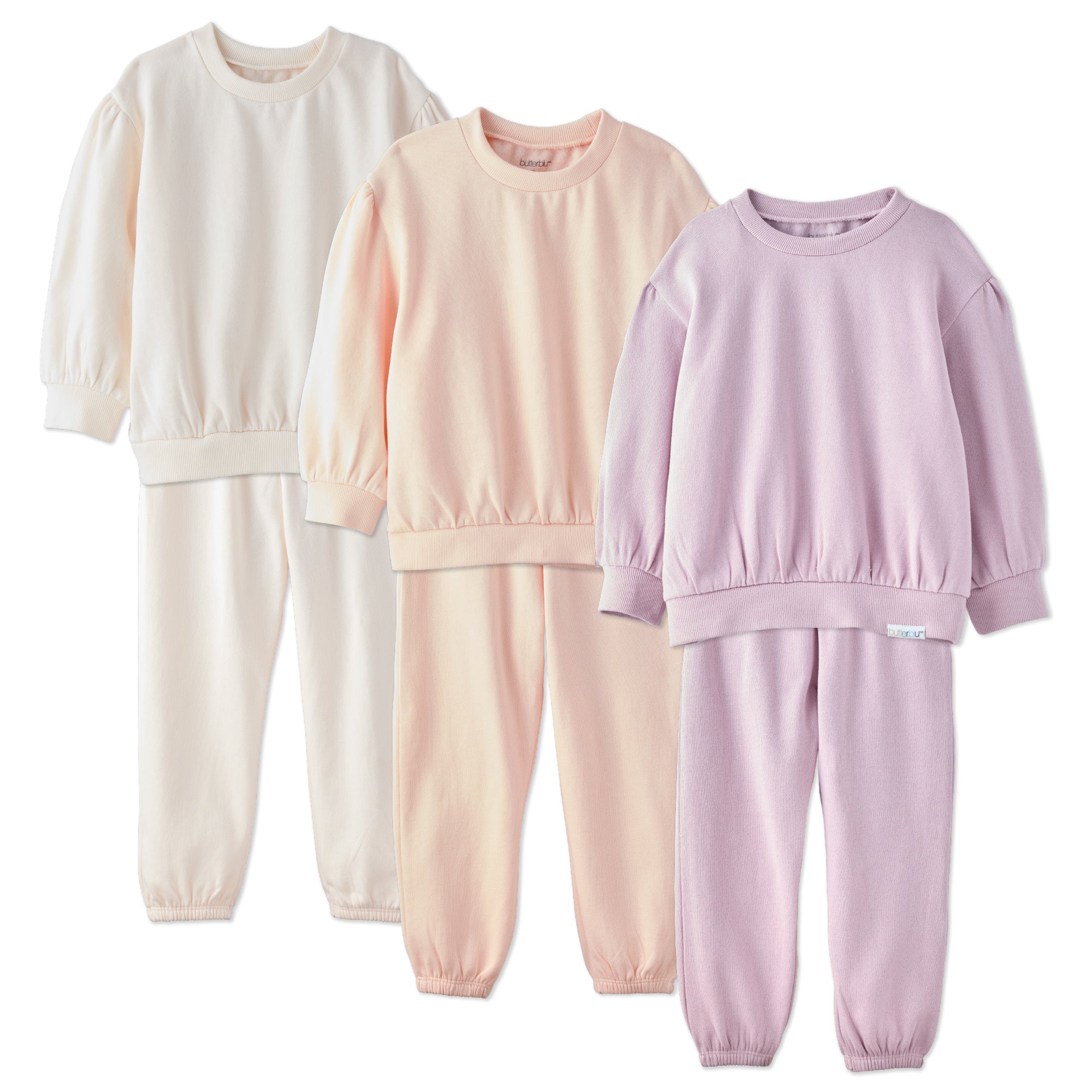 3-Piece Sweat Set in Sunset on a white background