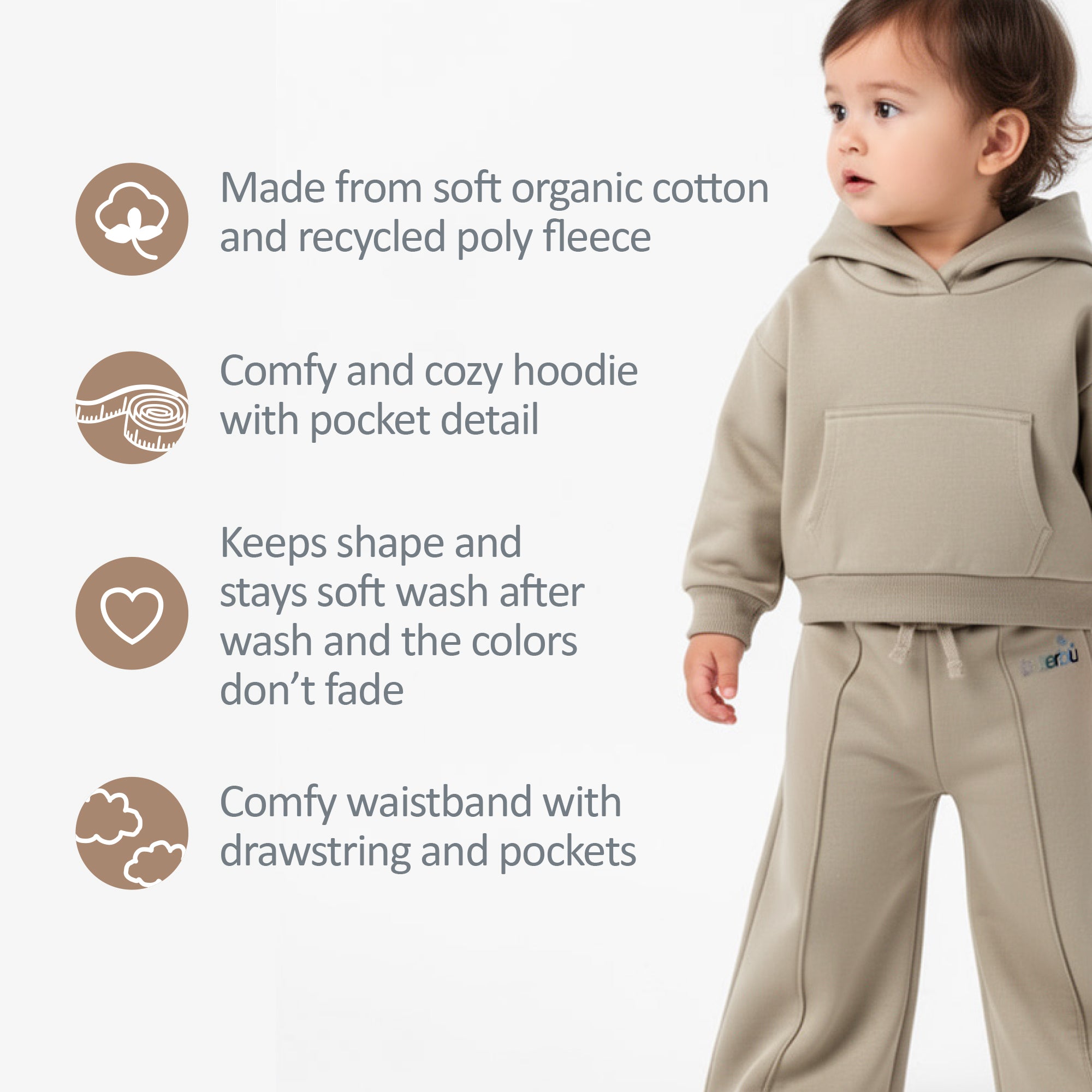 DREW Hoodie and Wide Leg Pant Set