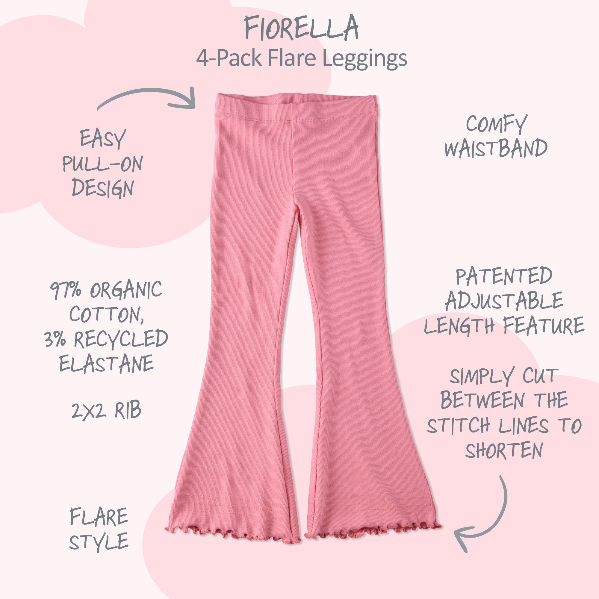 FIORELLA 4-Pack Flare Legging