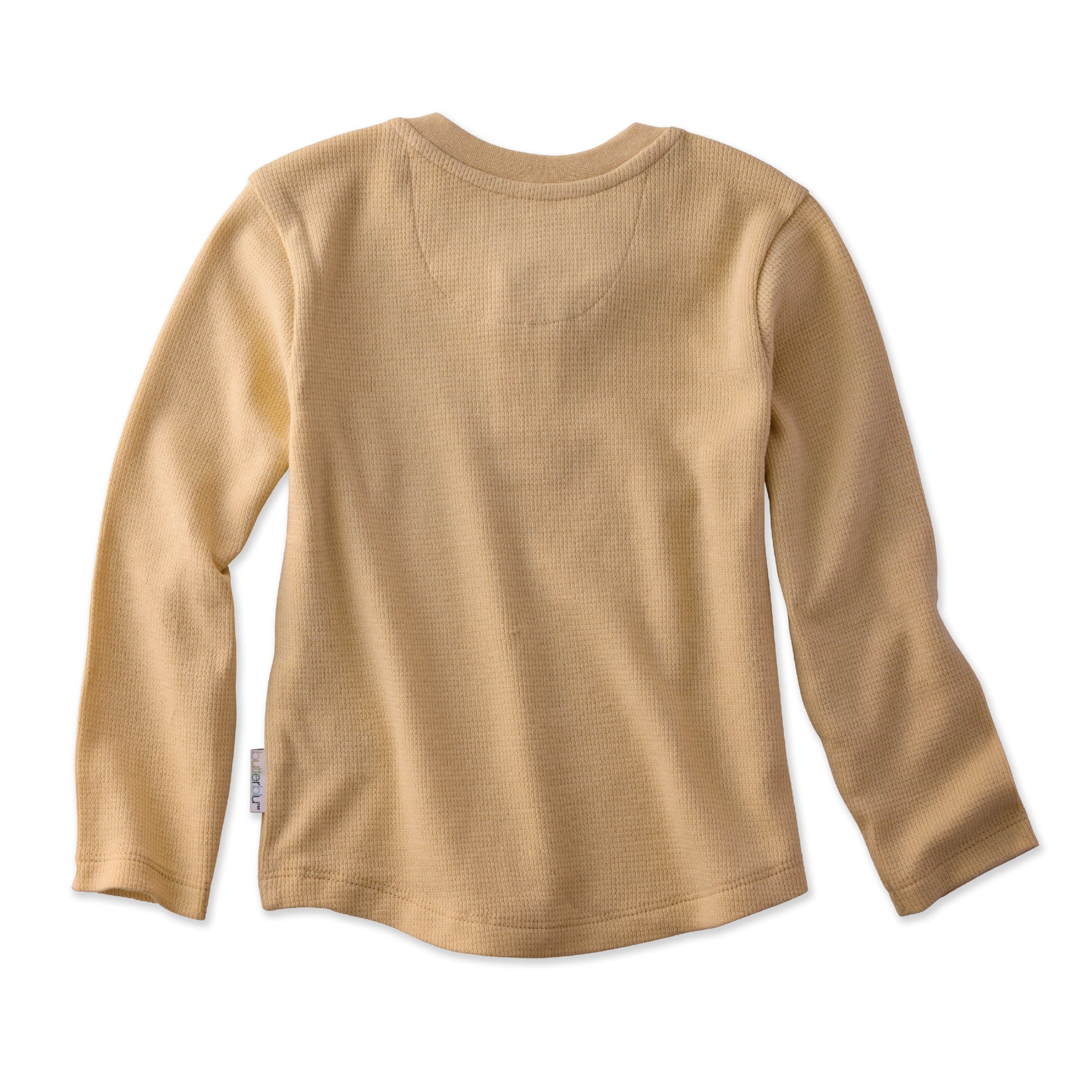 Beige long-sleeve shirt on a white background