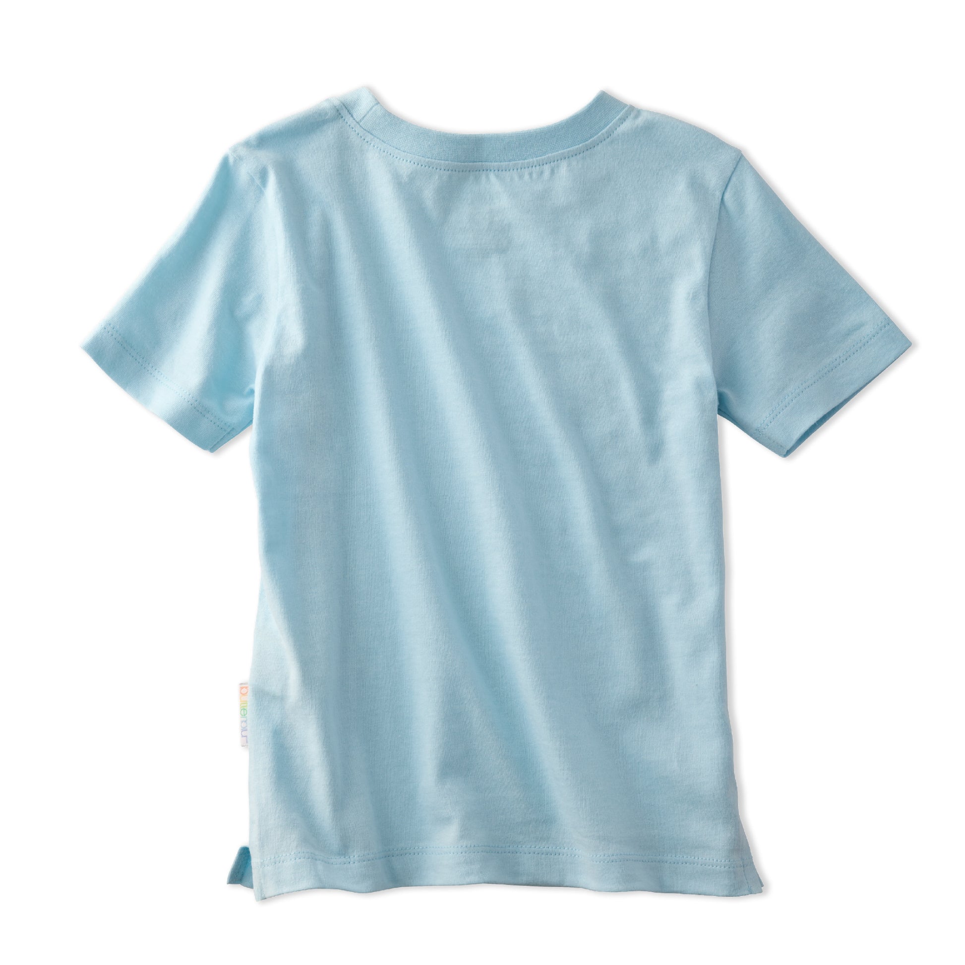 Light blue t-shirt on a white background