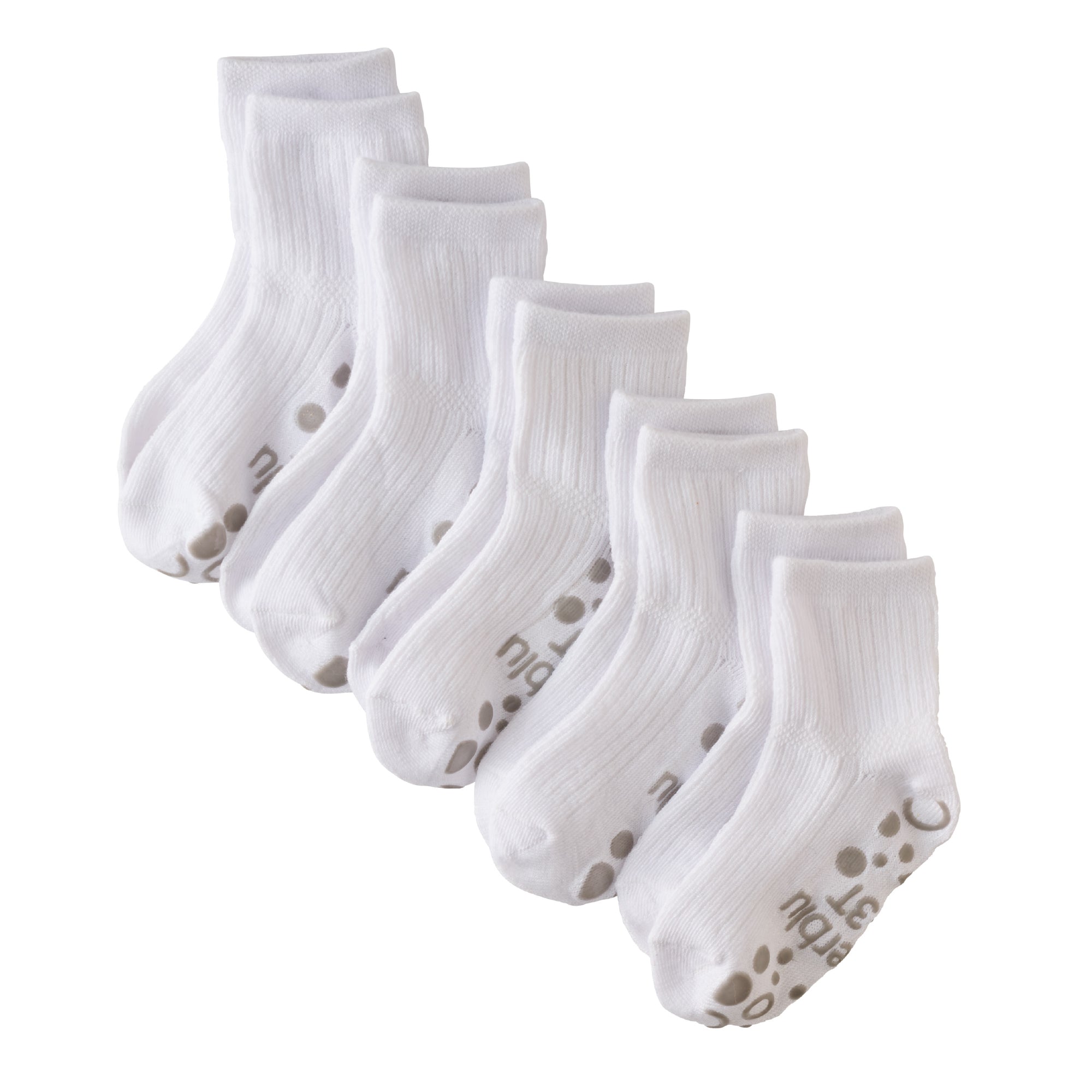 Layout of Zuri Sock 5 pack in White on a white background