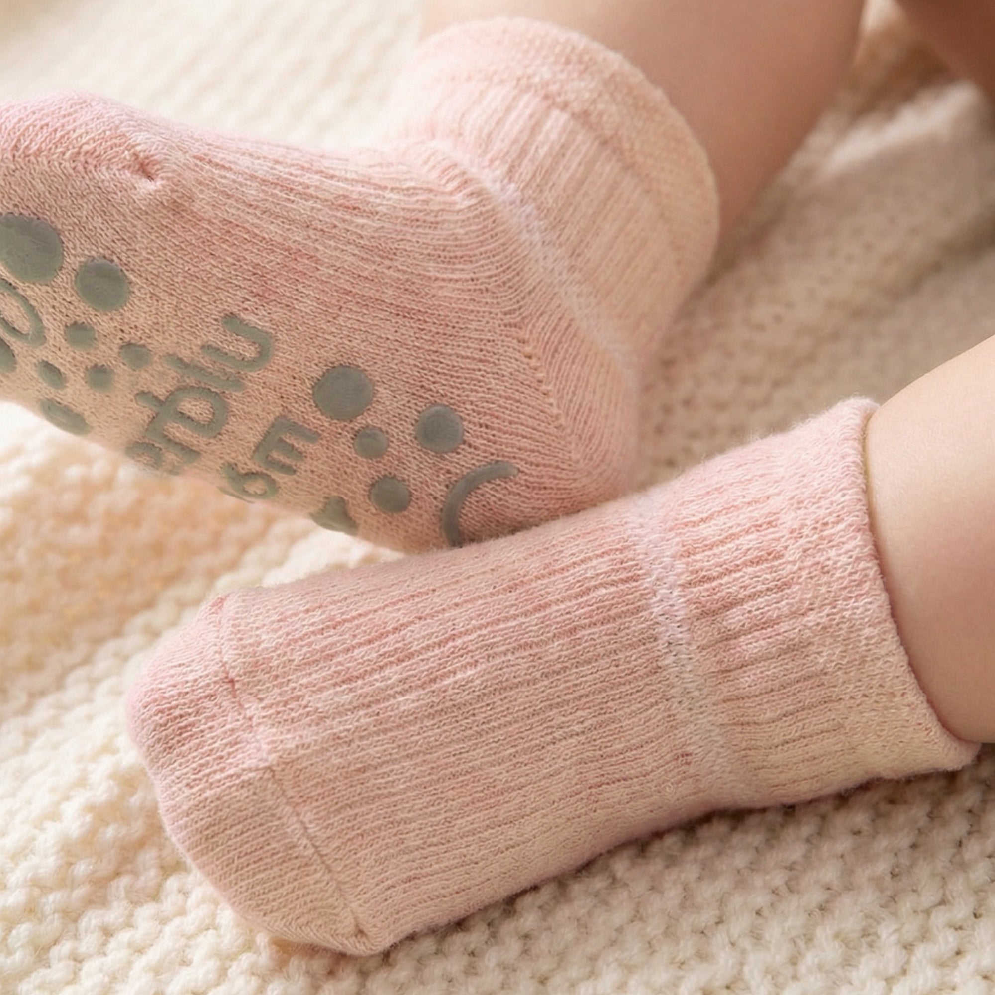 Zuri sock modeled on baby feet
