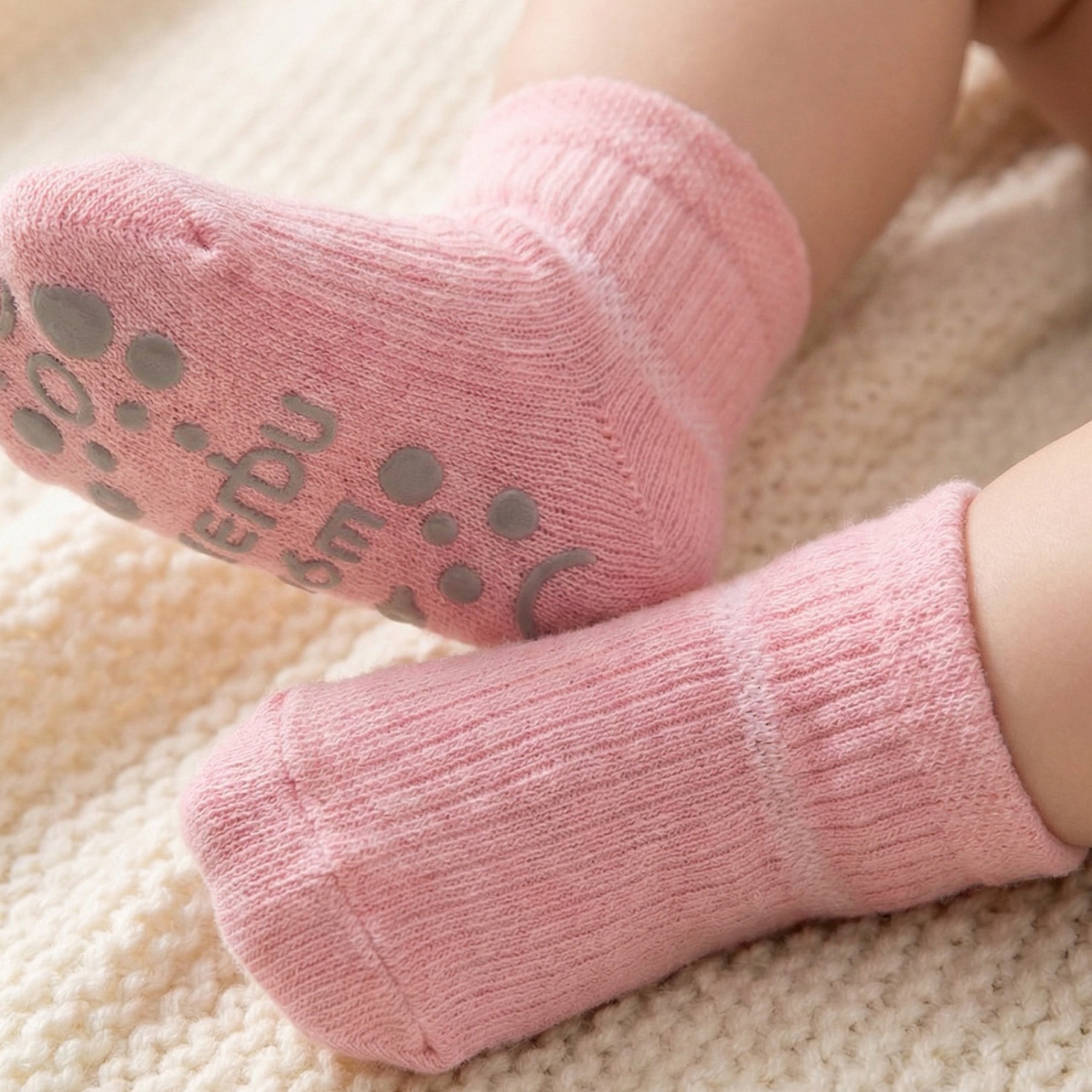 Zuri sock modeled on baby feet
