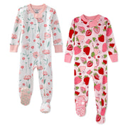 CRUZ Snug Fit Footed Baby Pajamas, 2-Pack