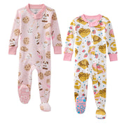 CRUZ Snug Fit Footed Baby Pajamas, 2-Pack