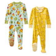 CRUZ Snug Fit Footed Baby Pajamas, 2-Pack